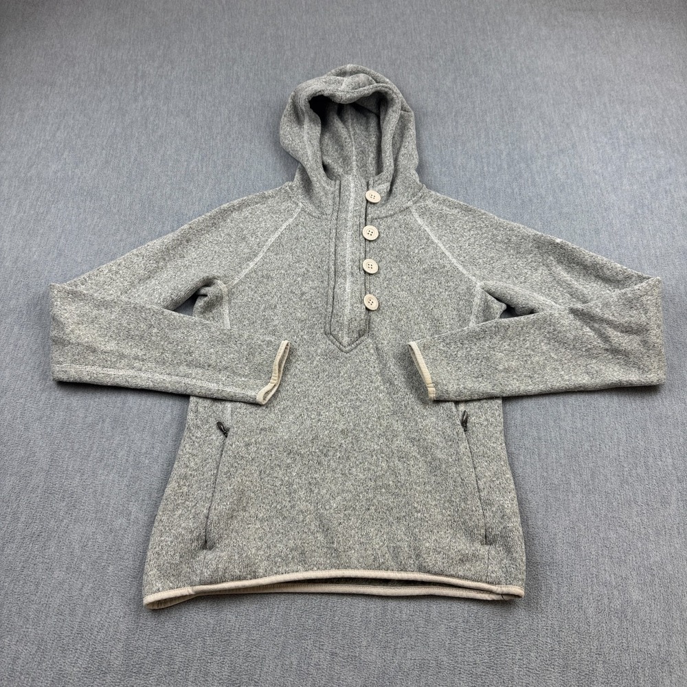 The North Face Hoodie Womens Small Gray Crescent Sunshine Sweatshirt Fleece